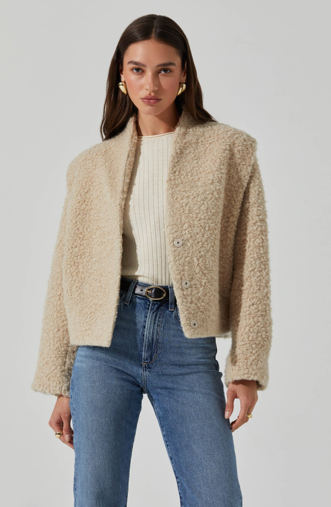 NONA BOXY COLLARLESS JACKET