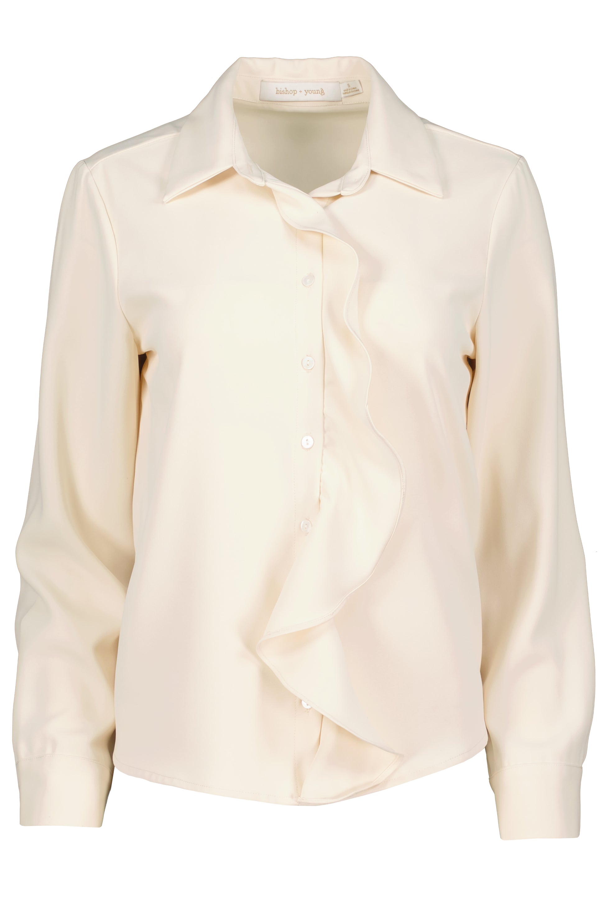 PROPER RUFFLE FRONT BLOUSE