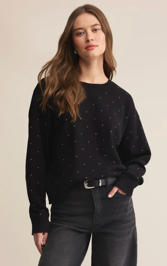 SPARKLE EMBELLISHED SWEATSHIRT