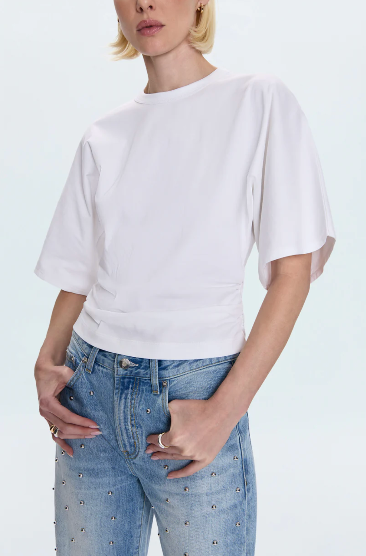 VERONICA KIMONO SLEEVE FITTED TEE