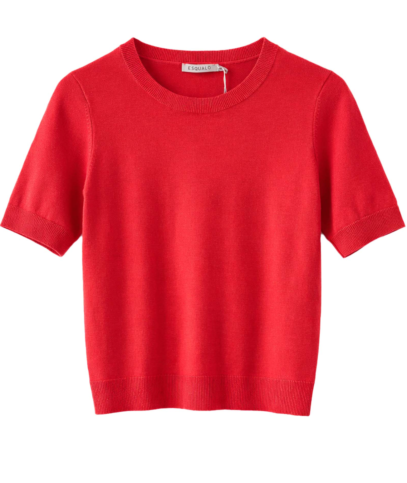 SHORT SLEEVE BASIC KNIT SWEATER
