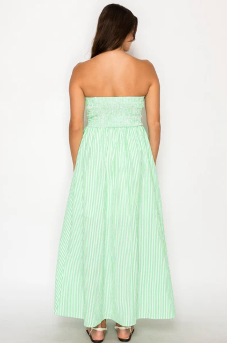 VERDE STRIPE MAXI DRESS