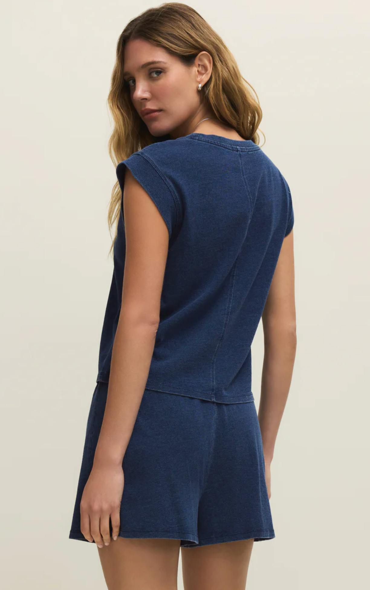CAMINO COTTON JERSEY DENIM TEE