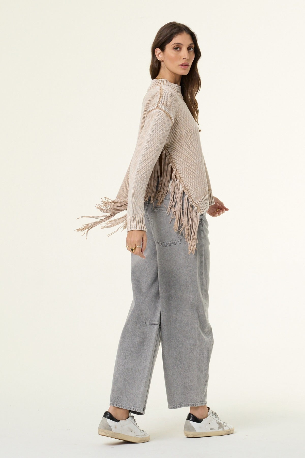 Houston Mock Neck Sweater // Sandstone Mineral Wash