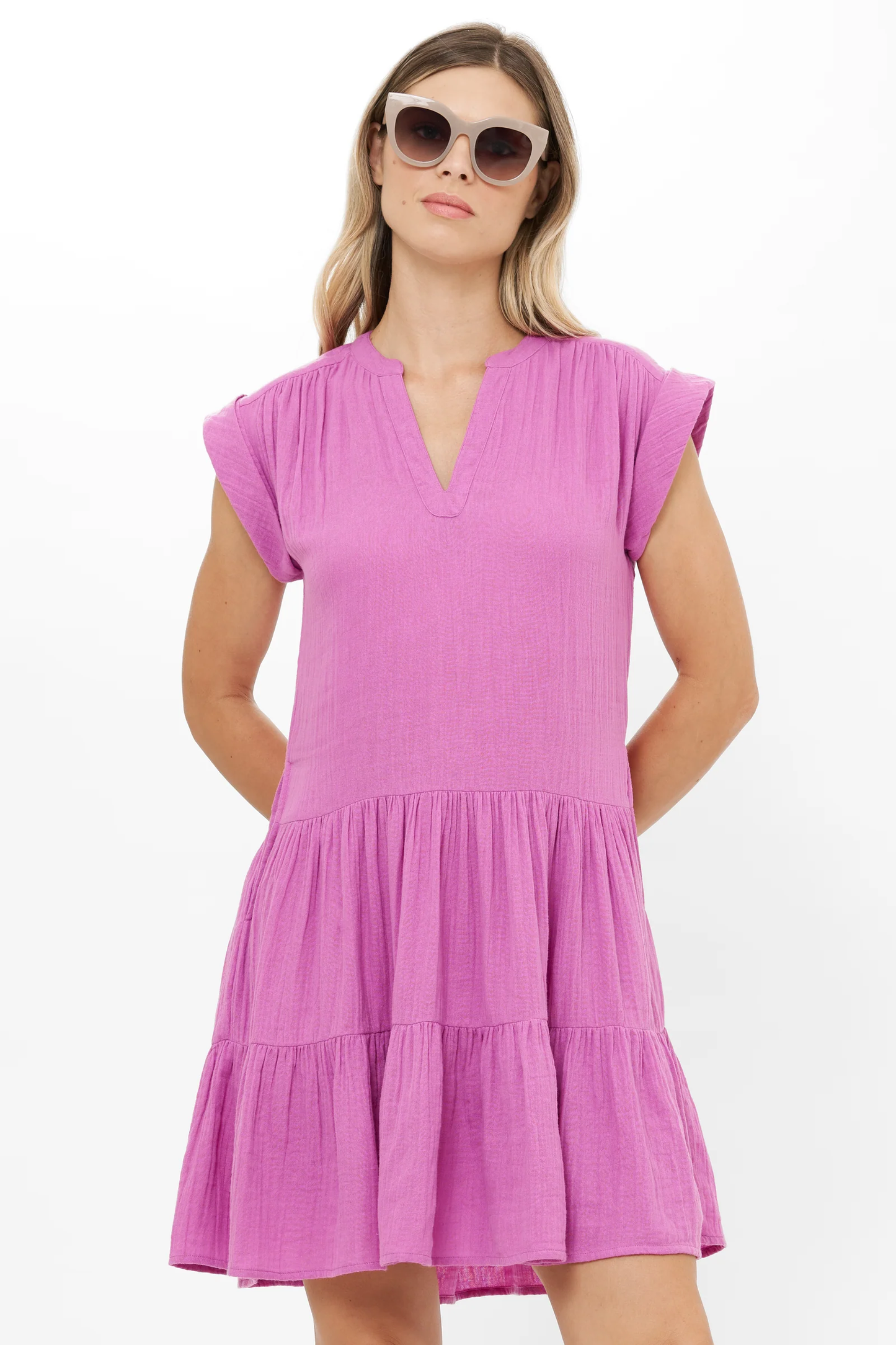 ROLL SLEEVE DRESS