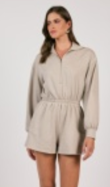 PROGRESS HALF ZIP STRETCH ROMPER