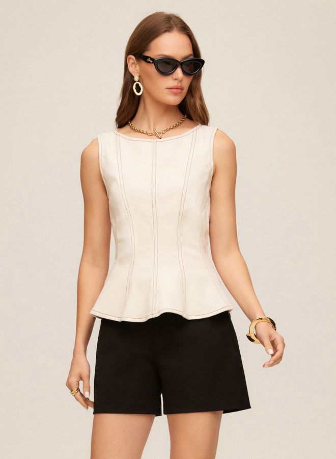 Zoyla Contrast Stitch Top