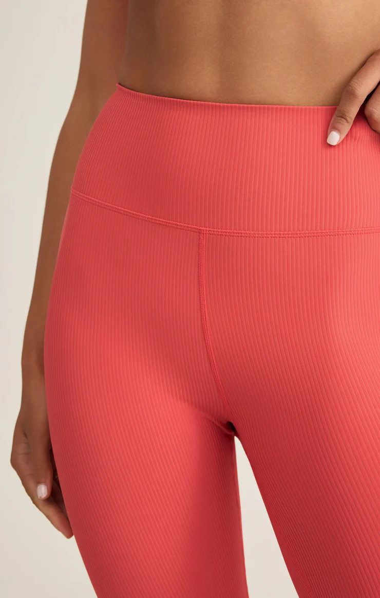 SPORTY RIBBED ANKLE LEGGING