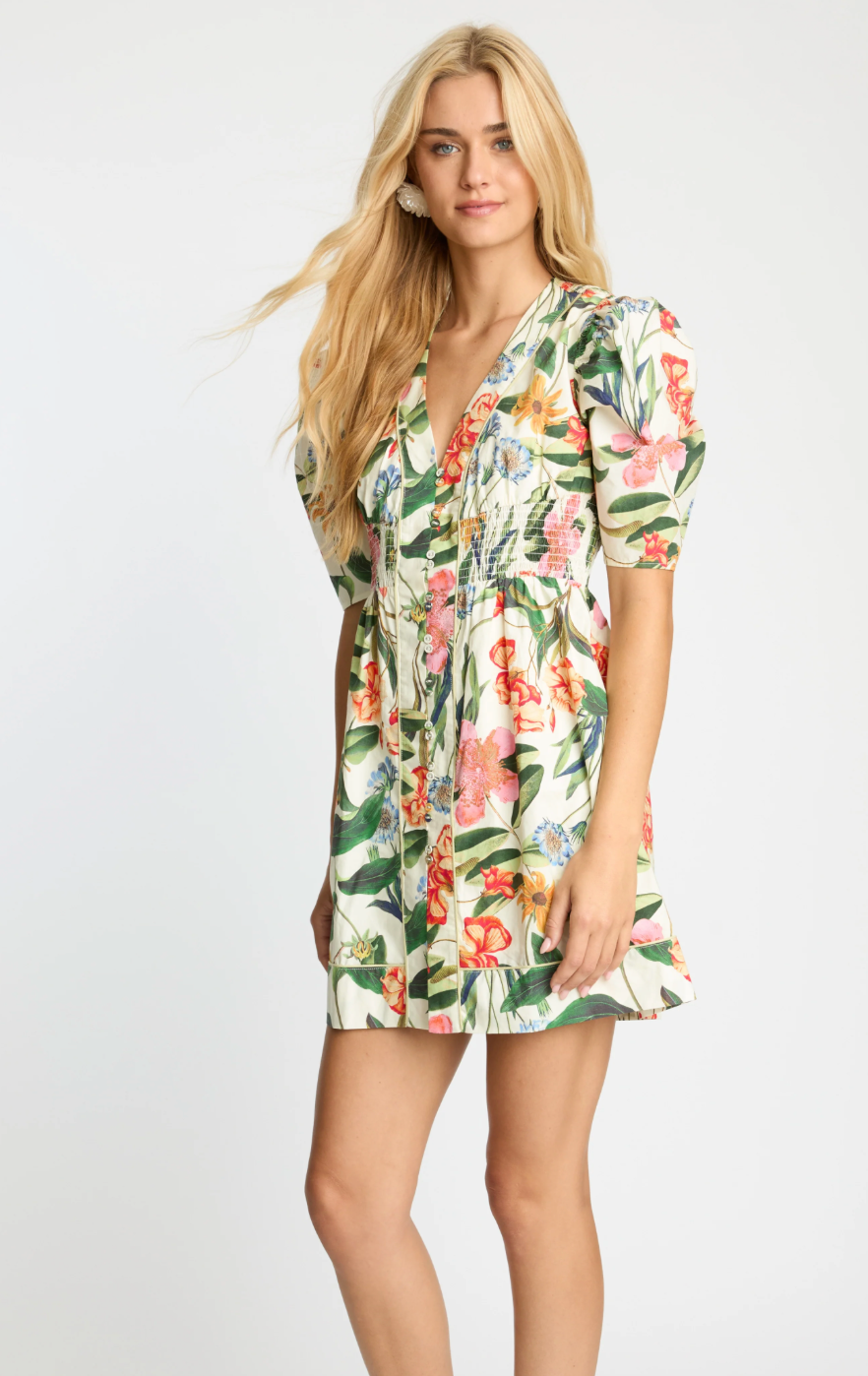 LUCINDA DRESS BUTTERCREAM FLORAL