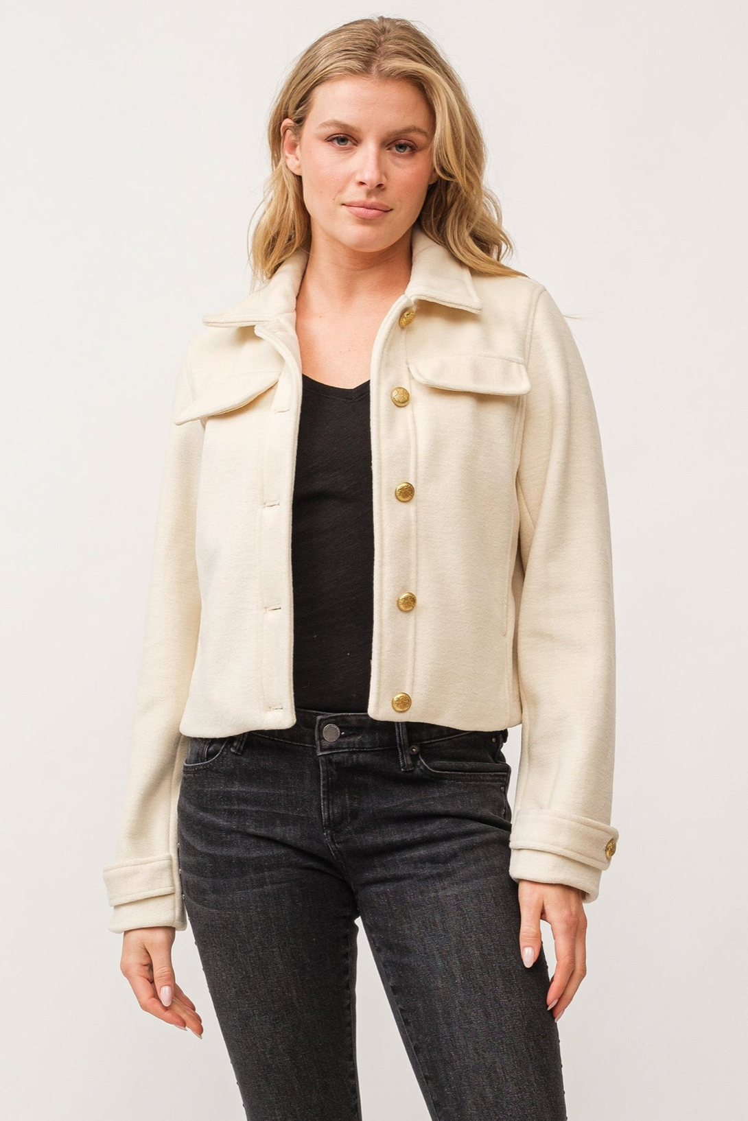 KATRIN MILITARY BUTTONS COLLARED JACKET