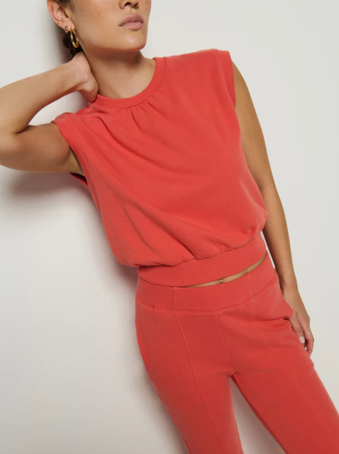 BILLIE TANK SWEATSHIRT - CORAL KISS