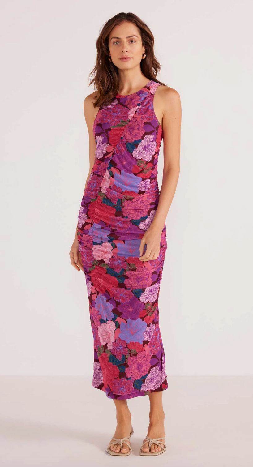 LEXIE MESH MIDI DRESS
