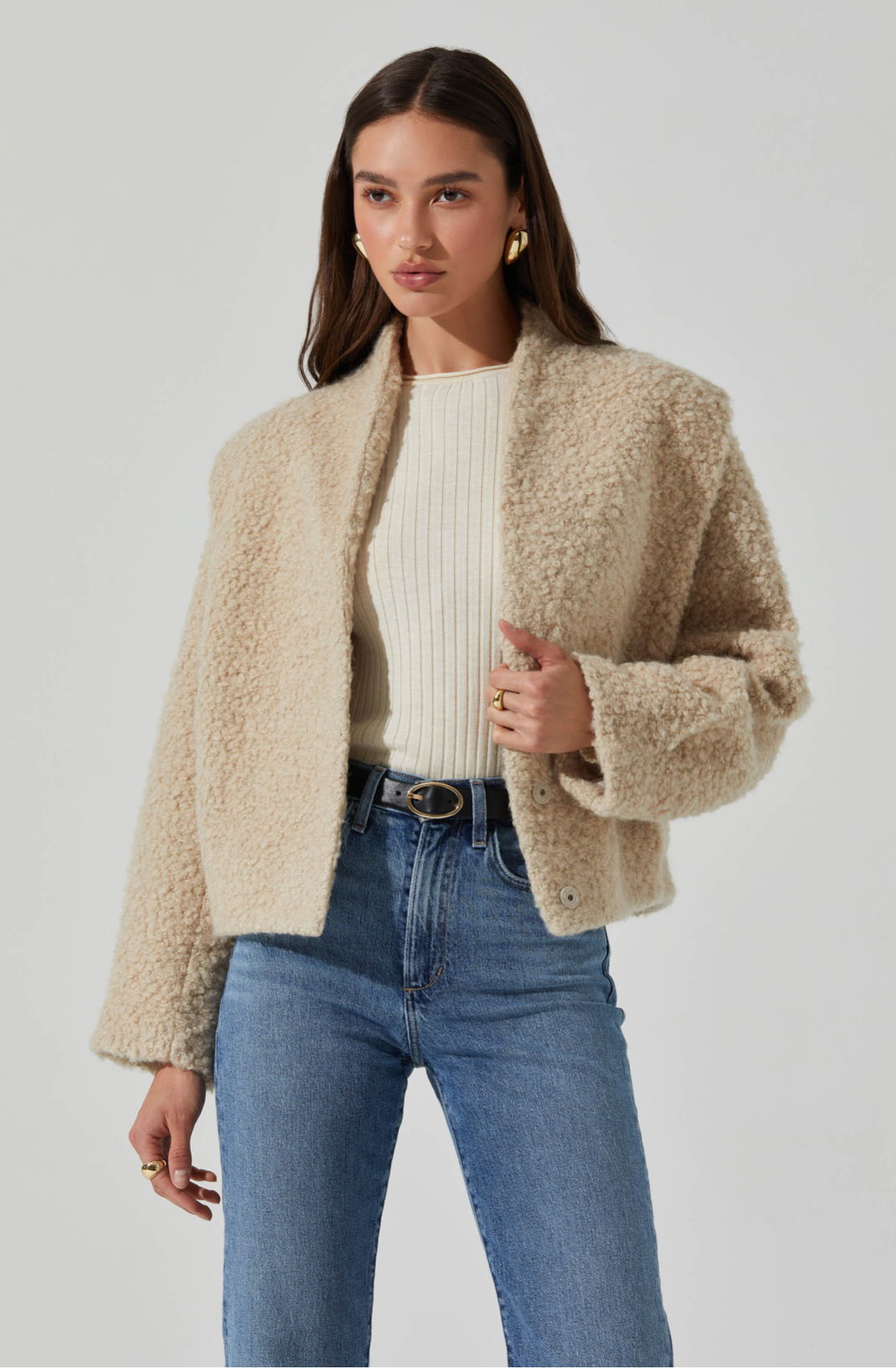 NONA BOXY COLLARLESS JACKET