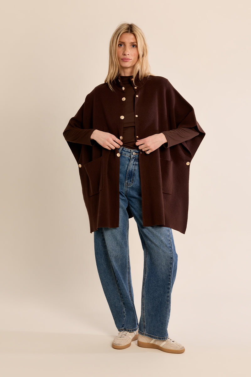LADIES KNITTED CAPE