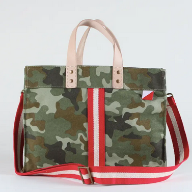 Mini Canvas Striped Box Tote Bag