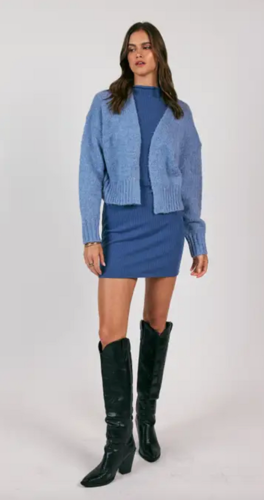 RHIA CROPPED OPEN CARDIGAN