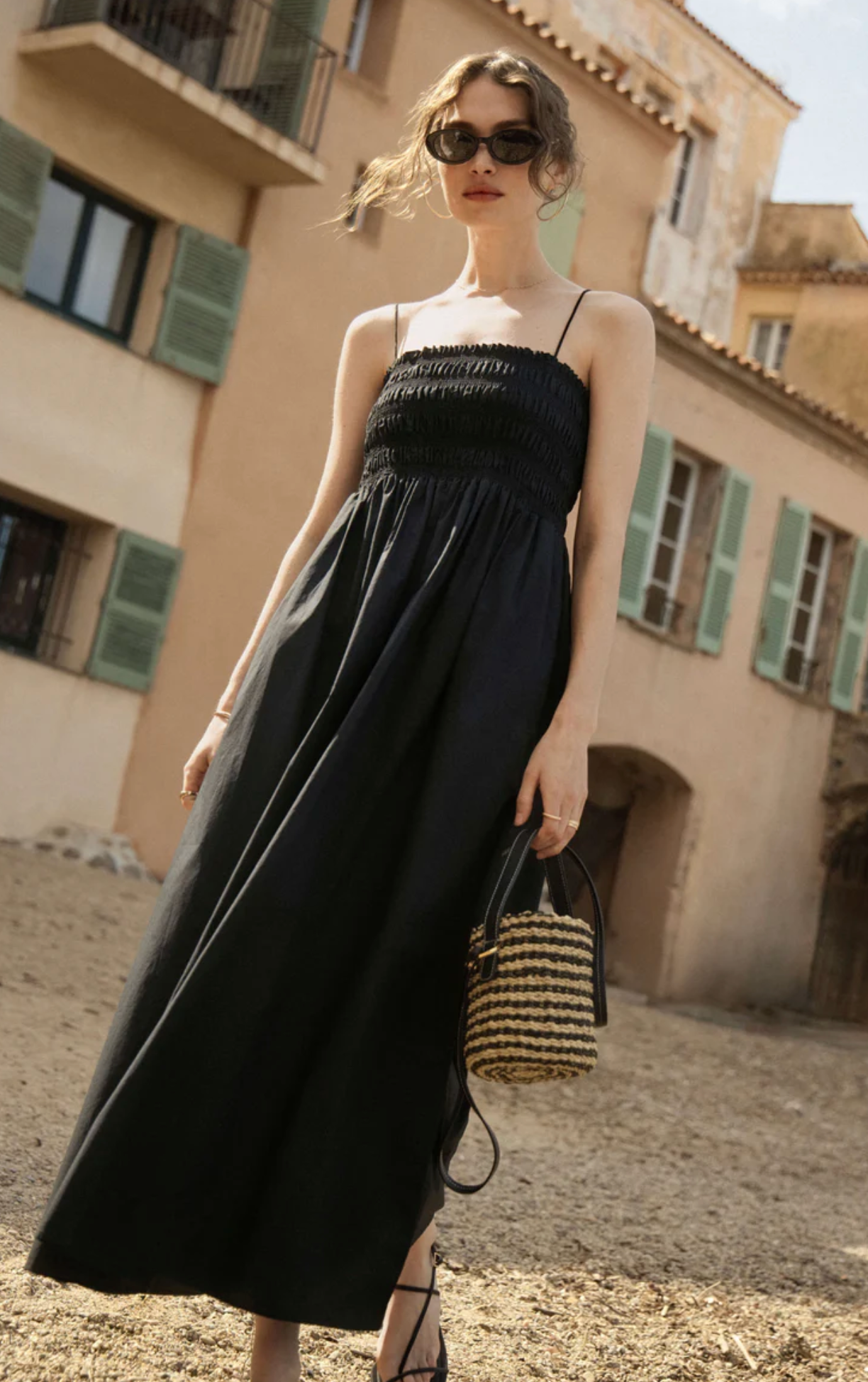 CORNELIA POPLIN MAXI DRESS