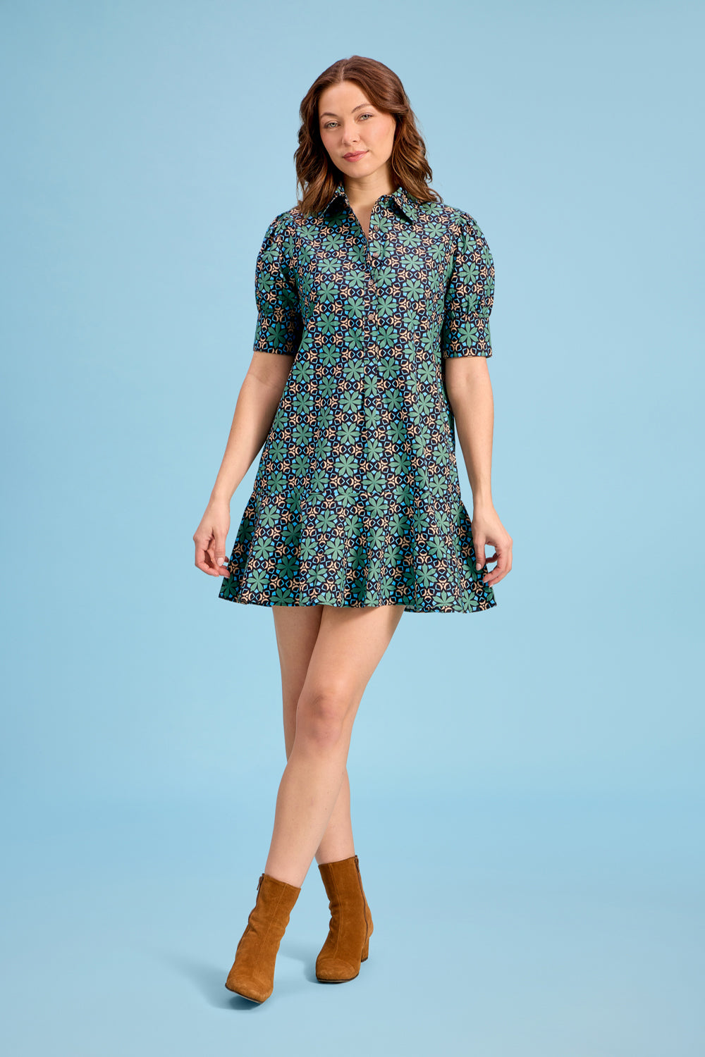 Liv Dress, Slate Mosaic