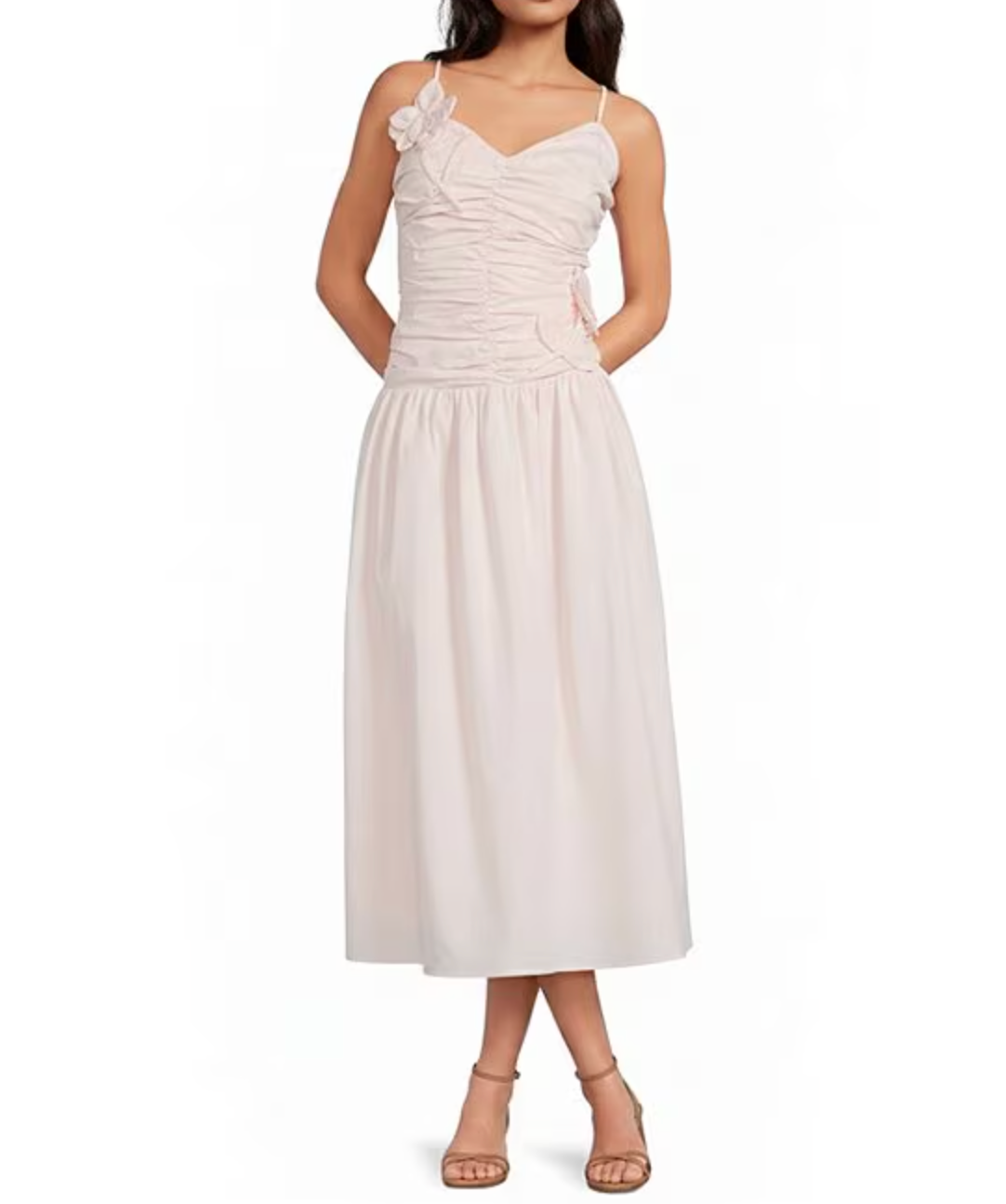 HARLOWE RUCHED MIDI DRESS