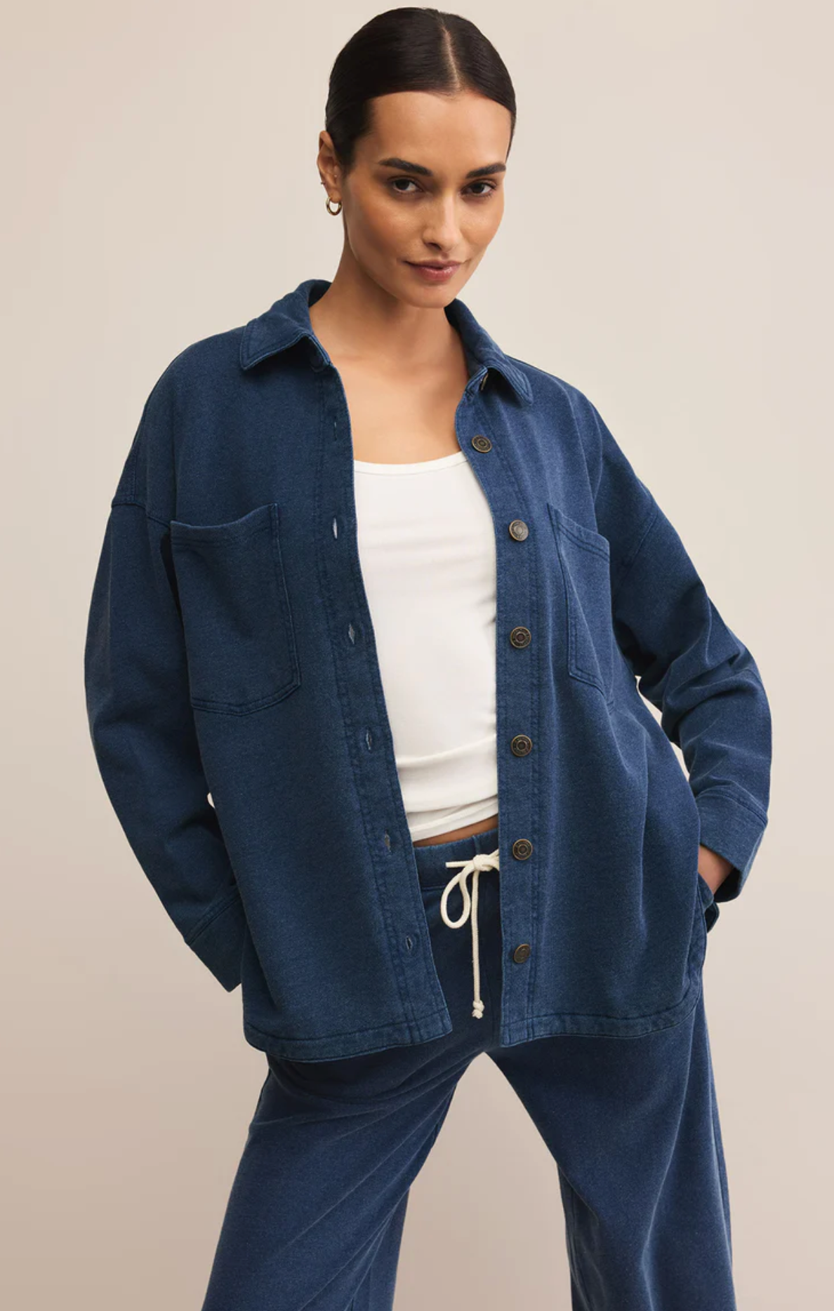 ALL DAY KNIT DENIM JACKET