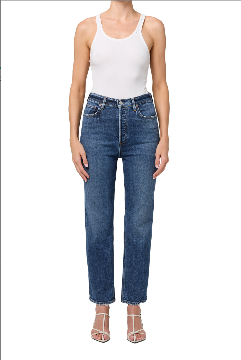 90'S PINCH WAIST CROP JEAN
