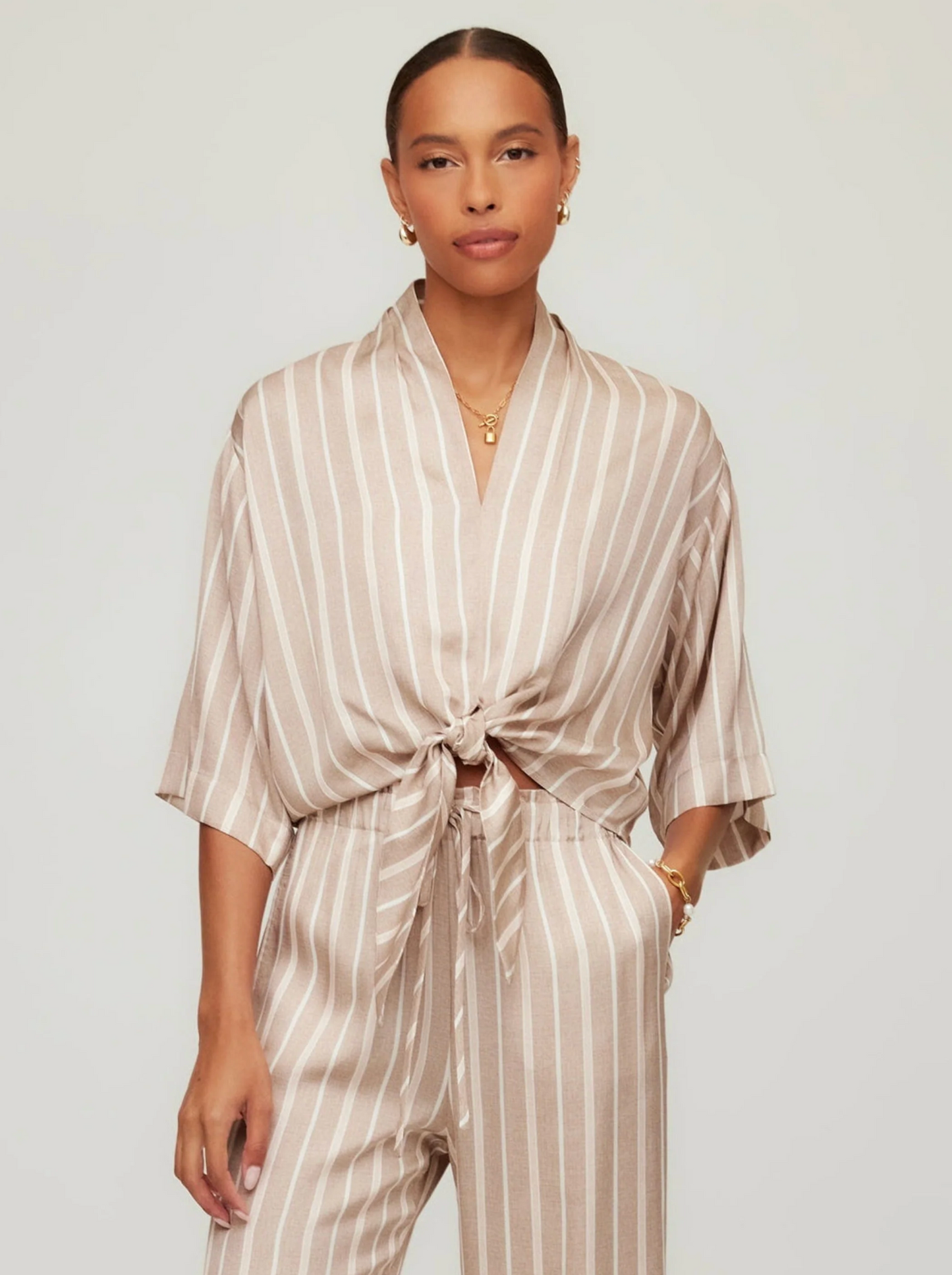 BERNICE TIE-FRONT BLOUSE