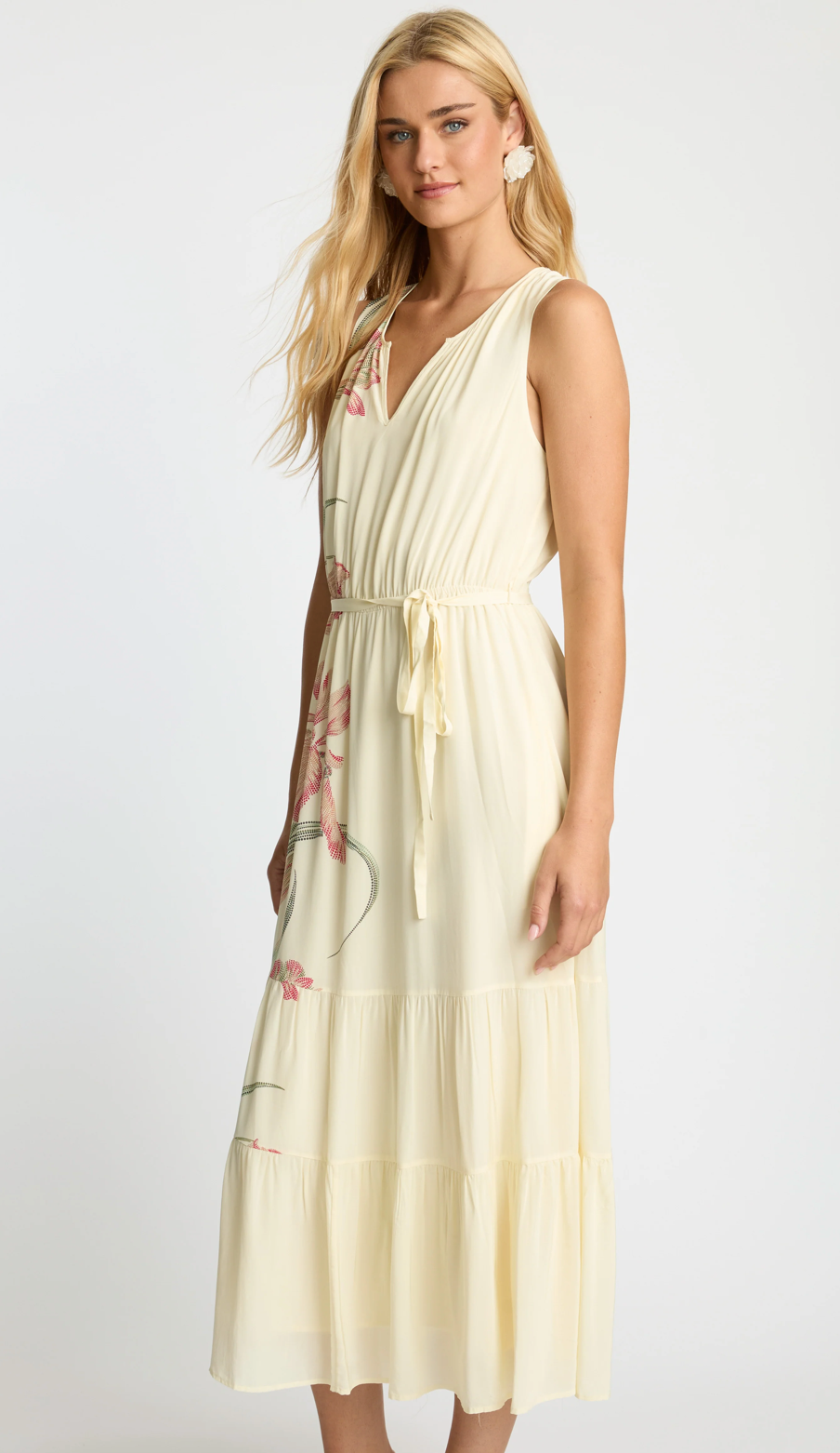 CAROL DRESS STIPPLED IRIS