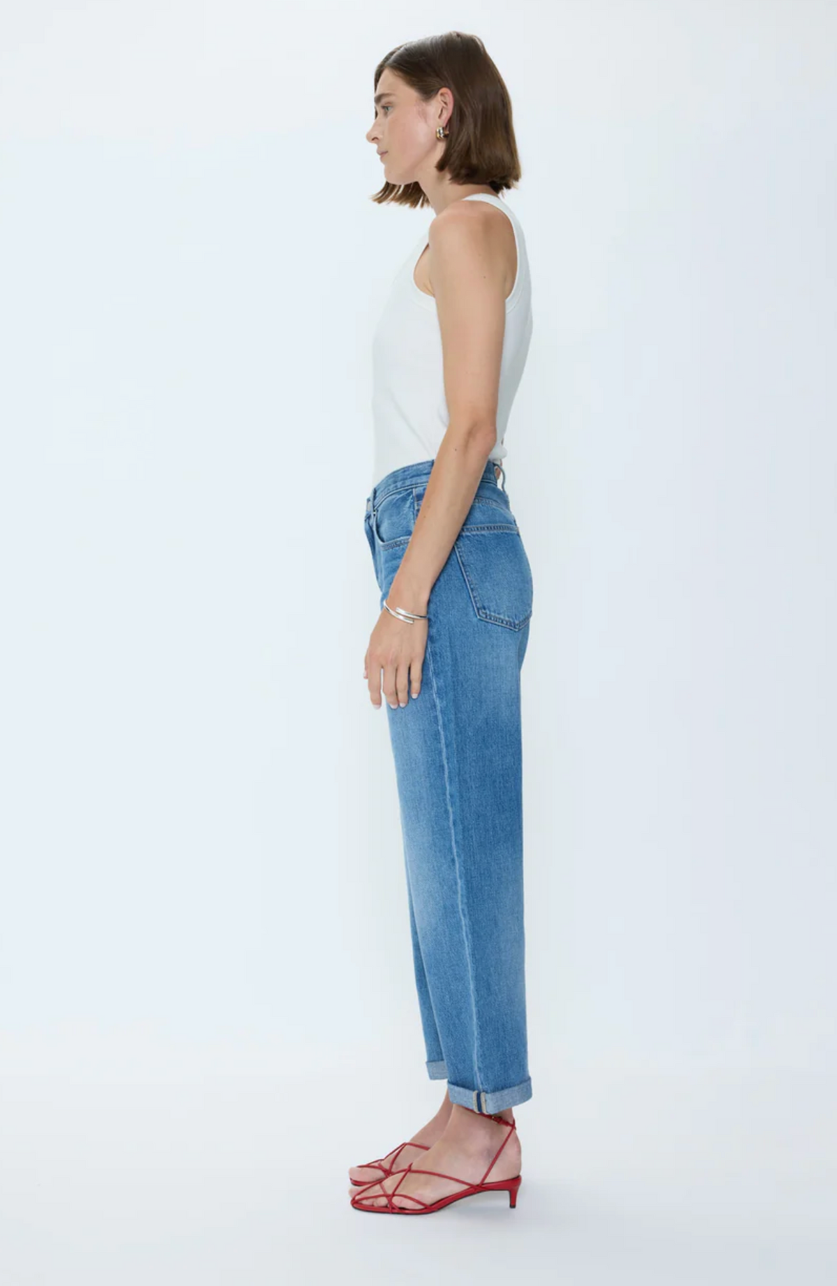 DONNY ROLLED HEM BOYFRIEND JEAN