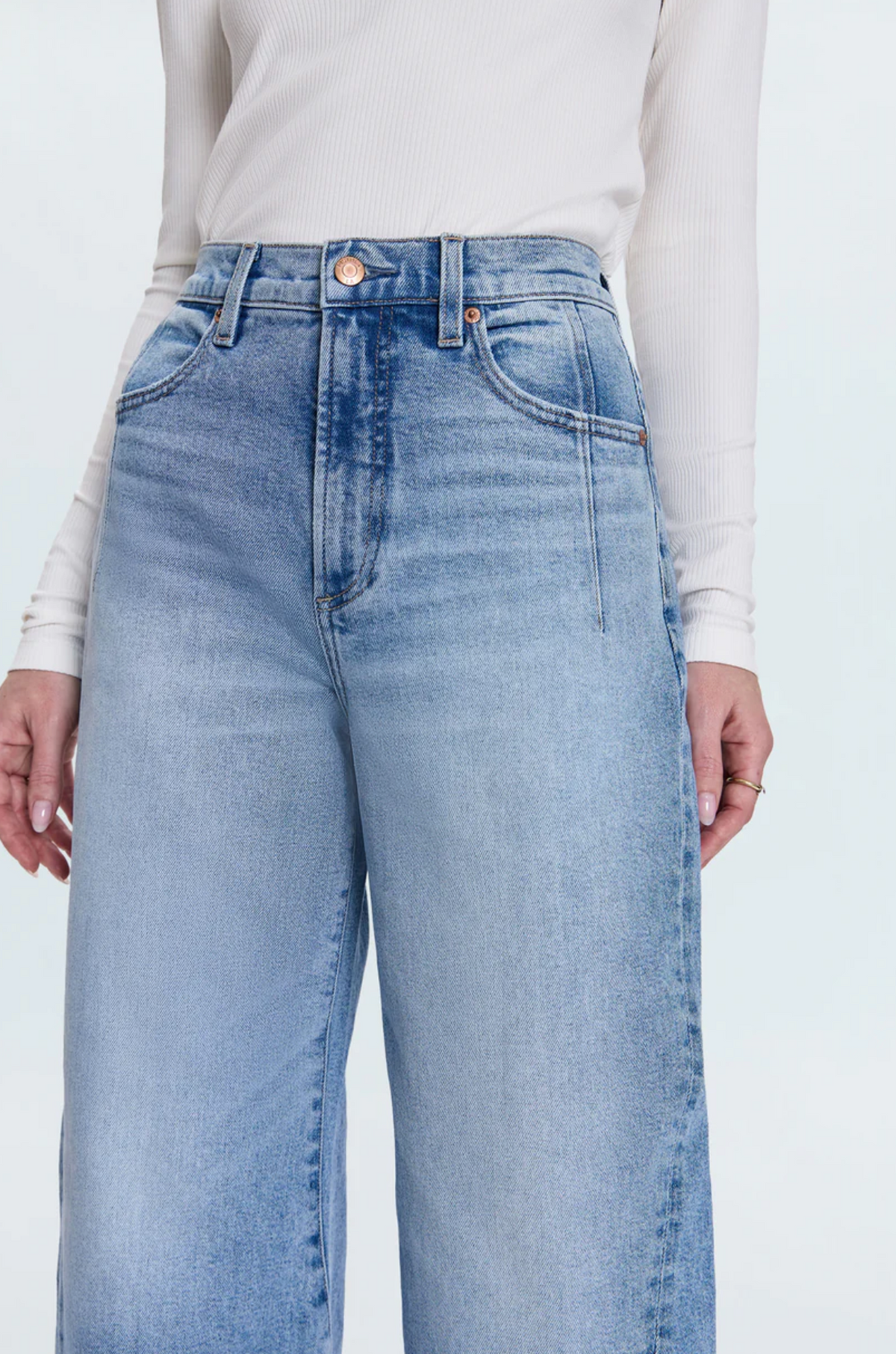 KYRA HIGH RISE BOWED ANKLE JEAN
