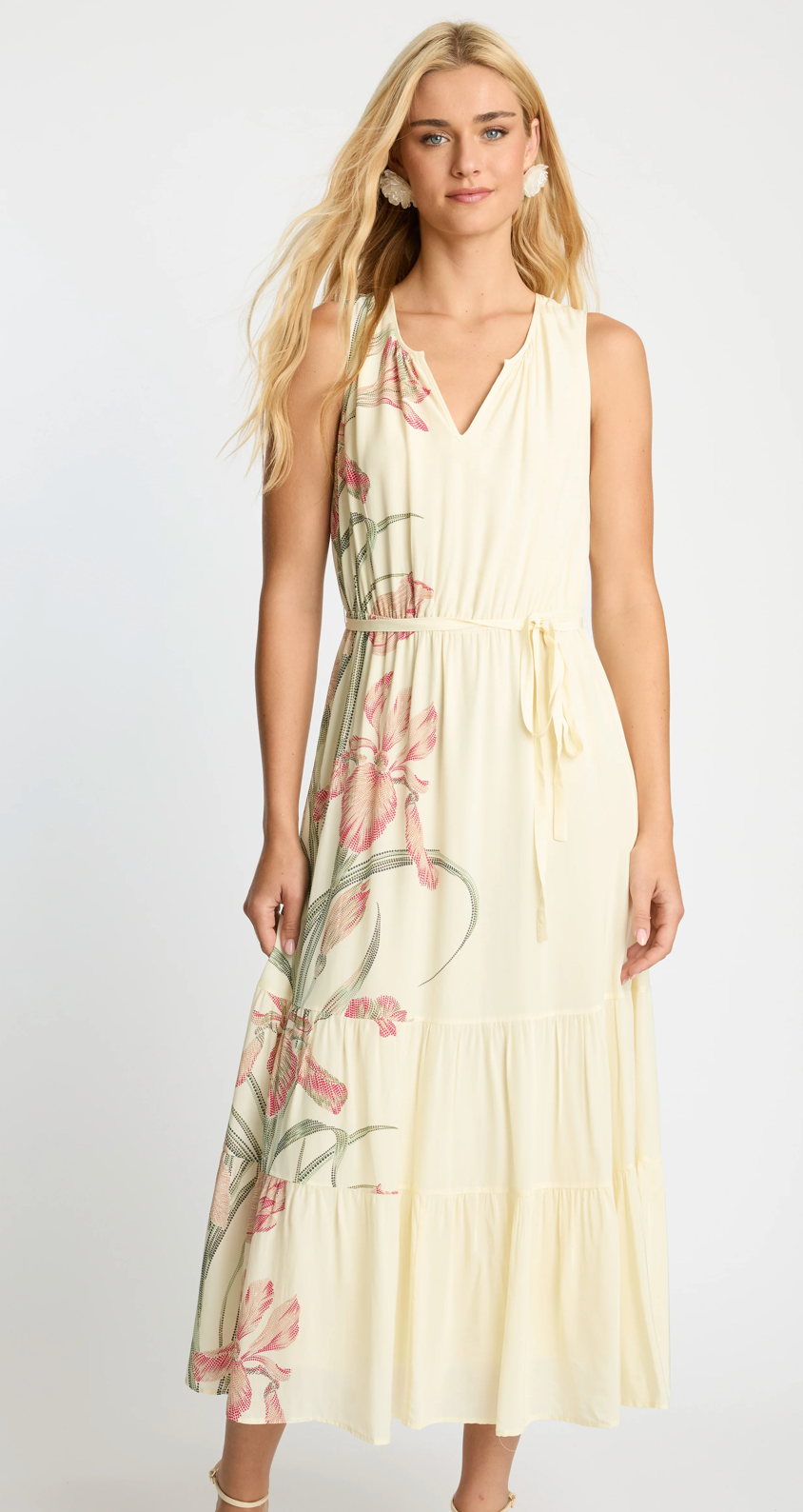 CAROL DRESS STIPPLED IRIS