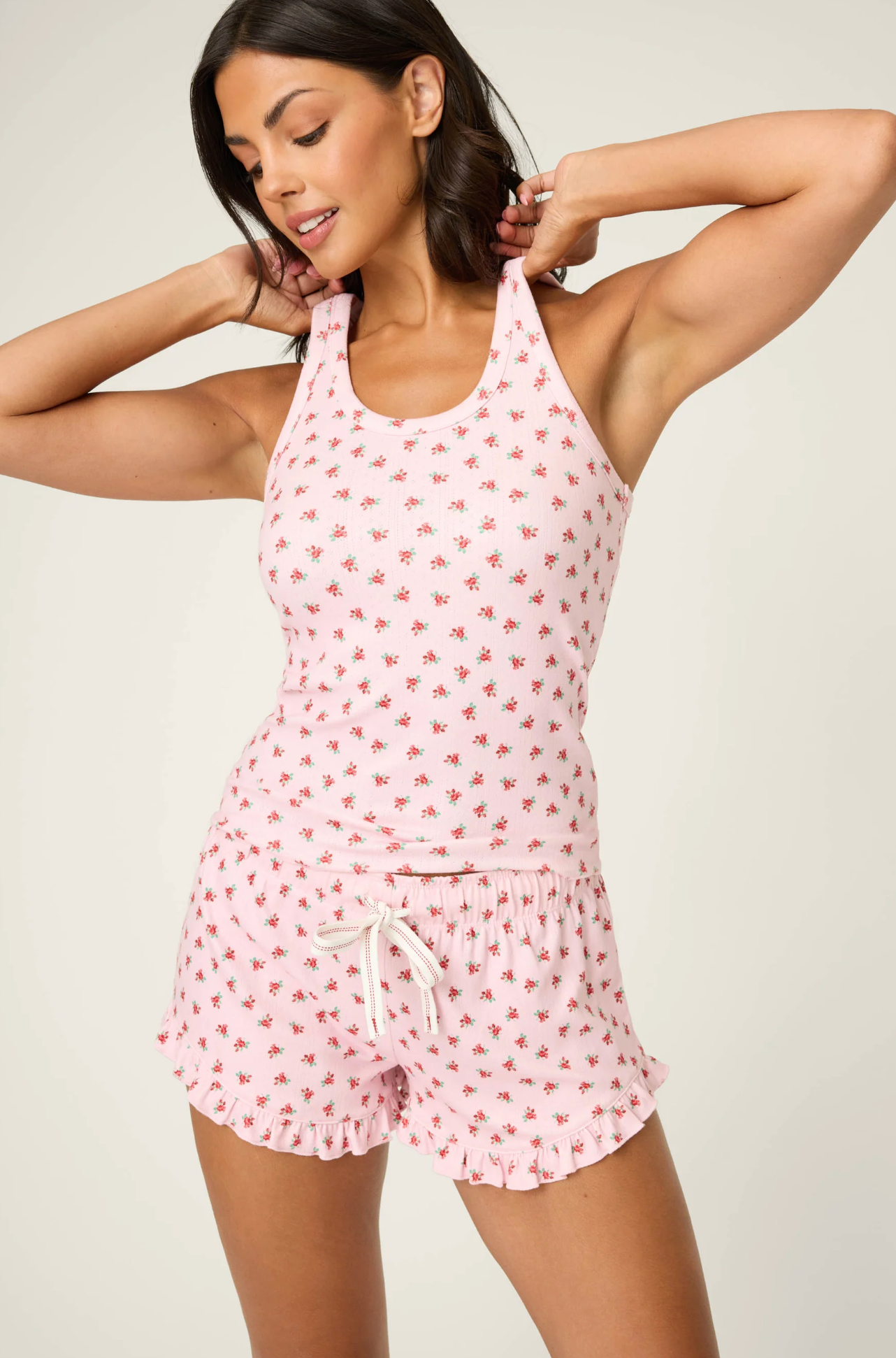 CRAZY FOR THE HOLIDAYS DITSY FLORAL SHORTS SET