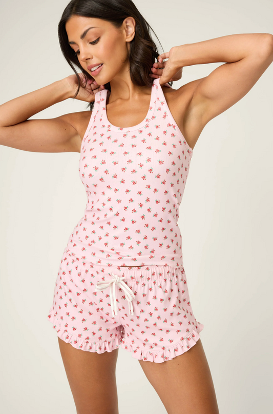 CRAZY FOR THE HOLIDAYS DITSY FLORAL SHORTS SET
