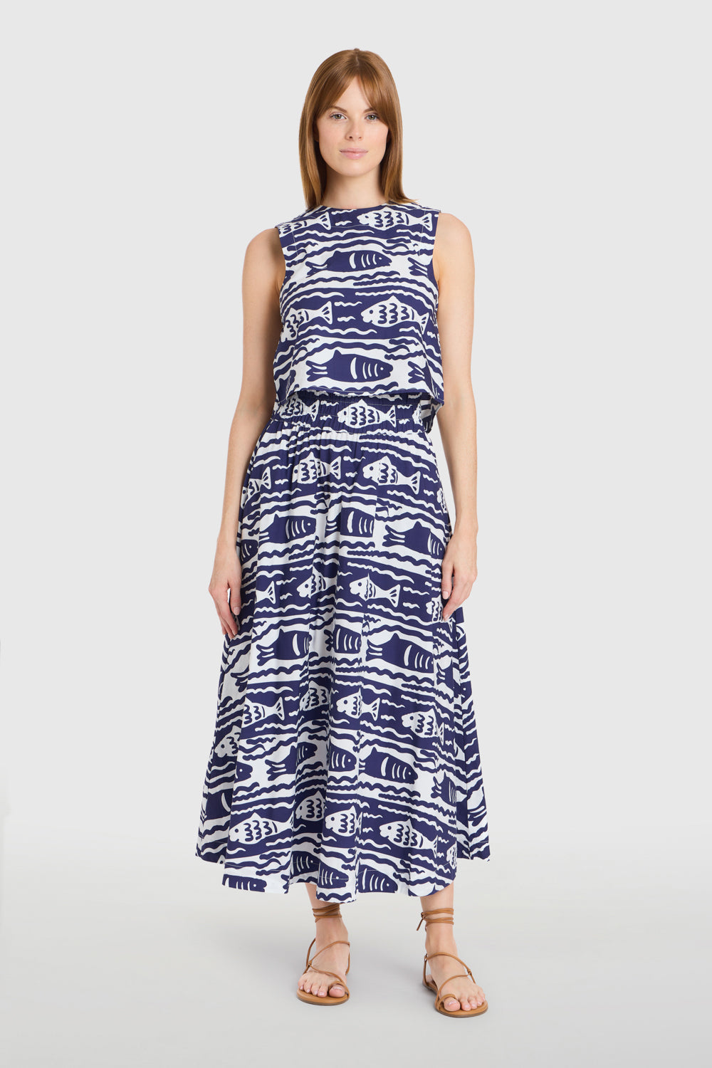 Pavilion Skirt, Fish Print