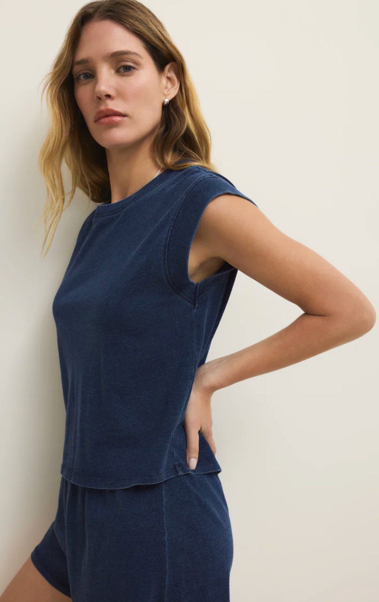 CAMINO COTTON JERSEY DENIM TEE