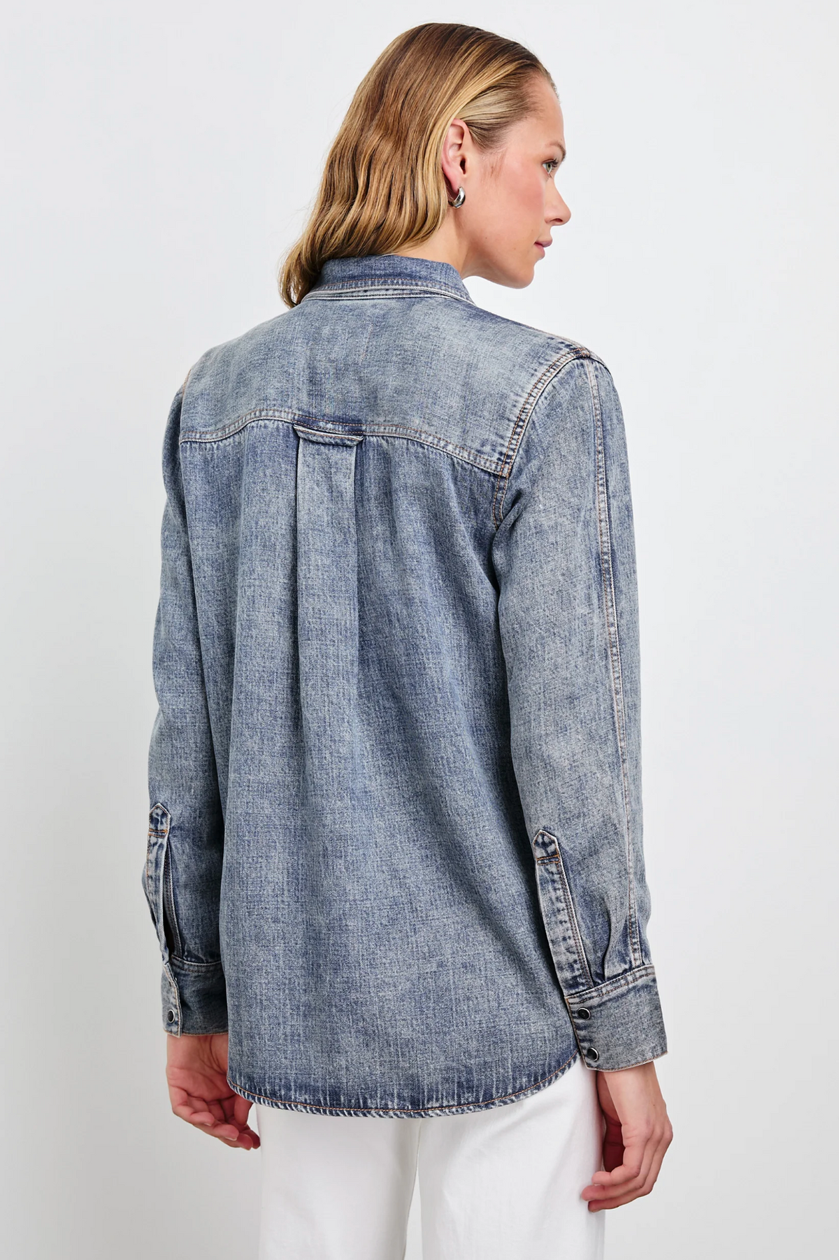 ATTICUS SHIRT IN MID BLUE