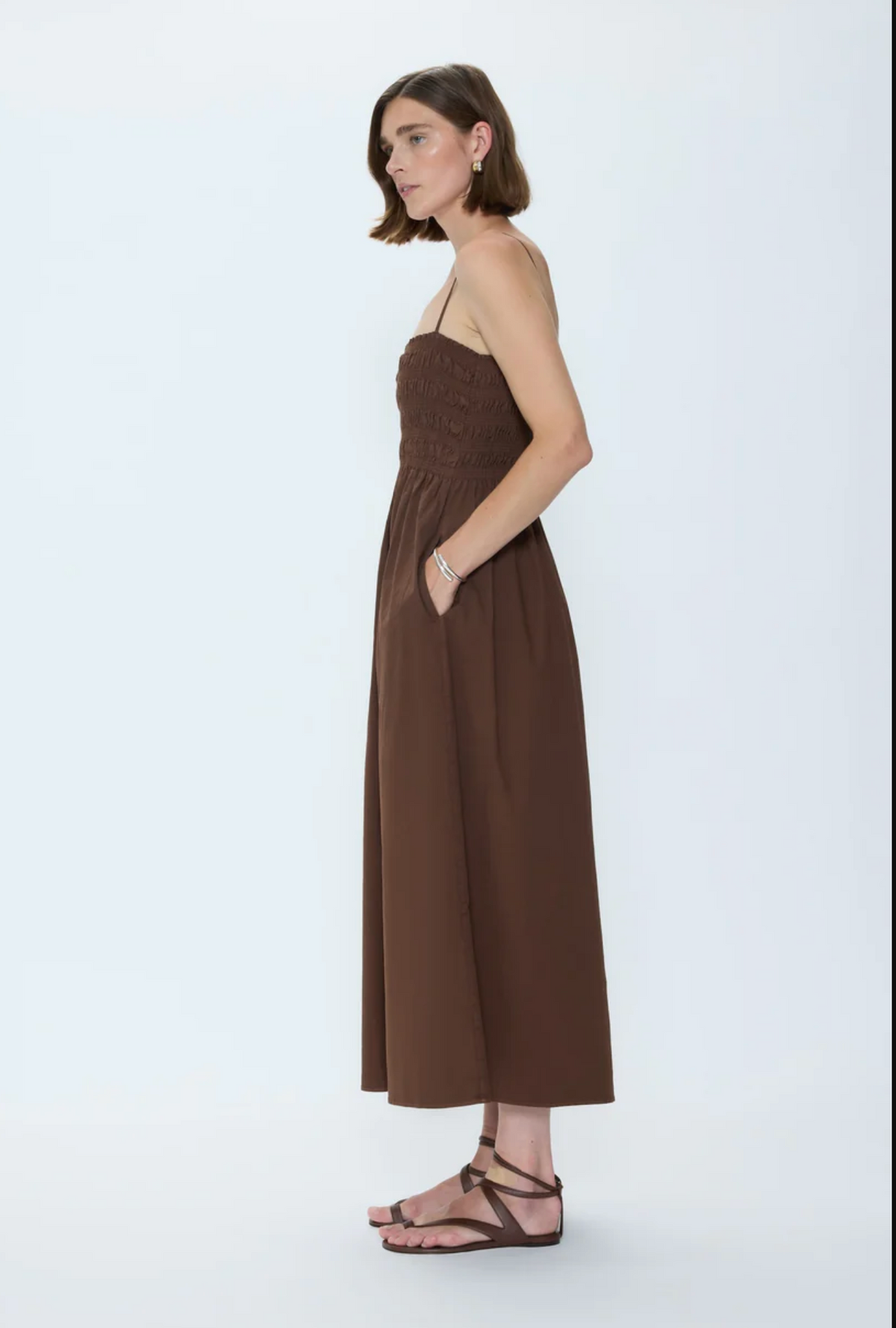 BIANCA SHIRRED BODICE DRESS
