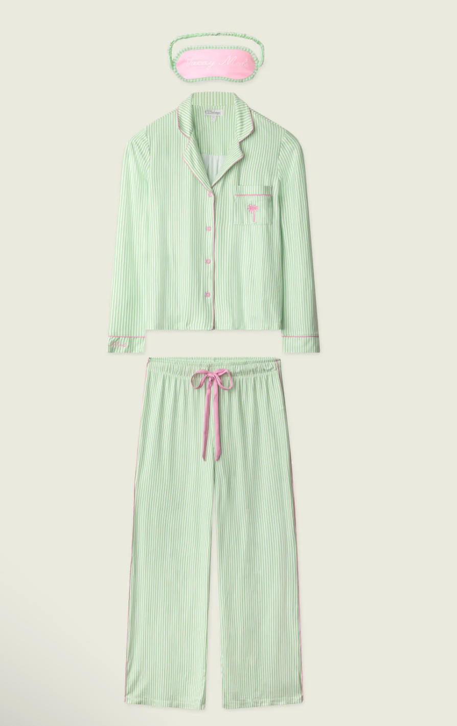 PUPCATION PALMS KIWI STRIPE  3 PIECE SET