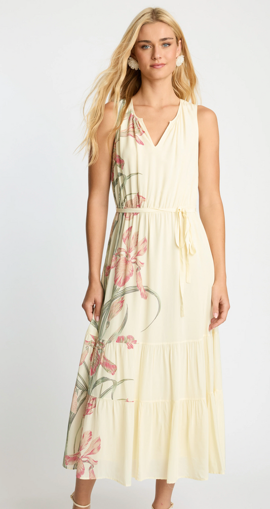 CAROL DRESS STIPPLED IRIS
