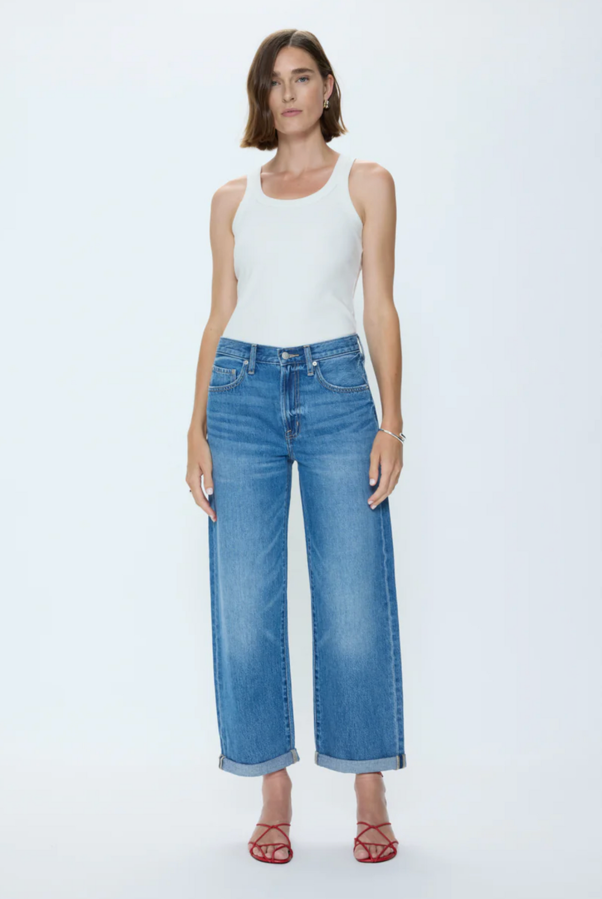 DONNY ROLLED HEM BOYFRIEND JEAN