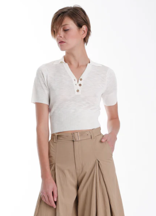 ASPEN KNIT TOP WHITE