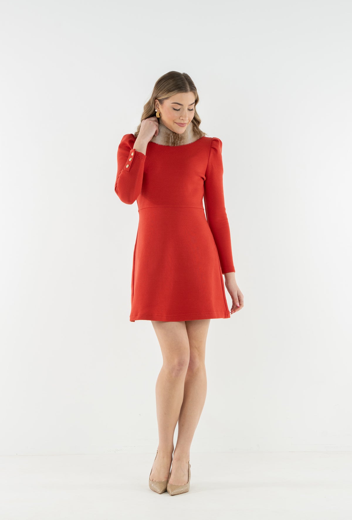 Isabella Dress - Ruby